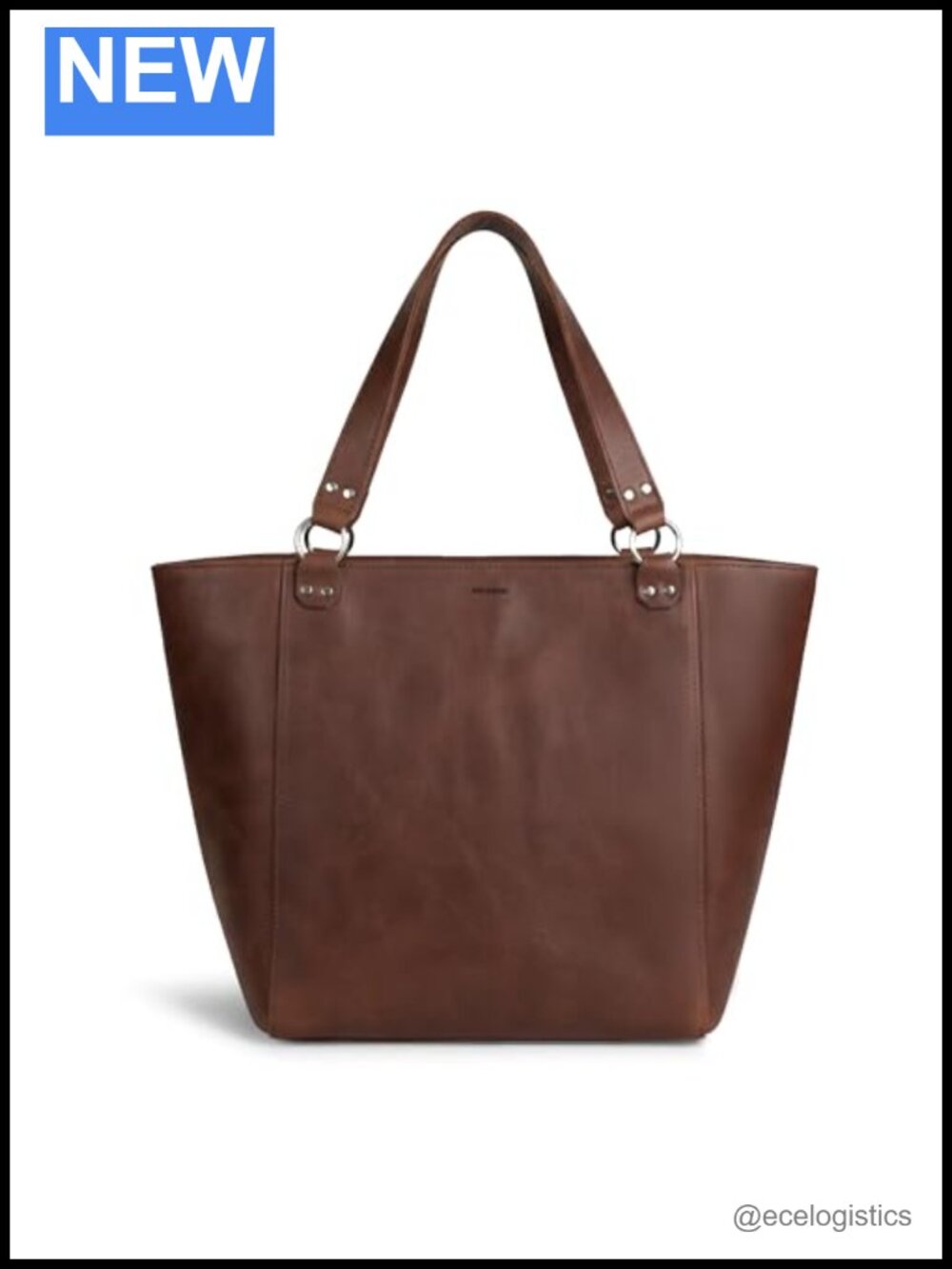 Handmade Full Grain Leather Tote Bag with Plaid Cotton Lining, Travel and
